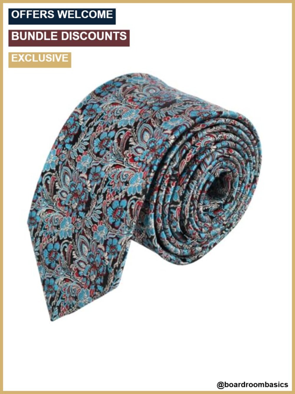 Trafalgar Men's Enzo Exploded Floral Silk Necktie
